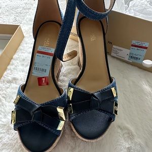 Michael Kors denim wedge size 7